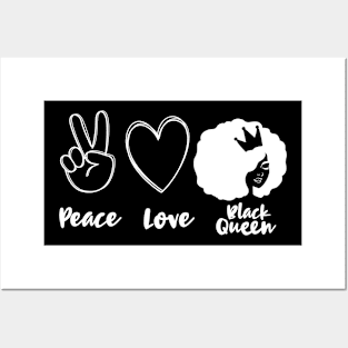 Peace, Love, Black Queen Posters and Art